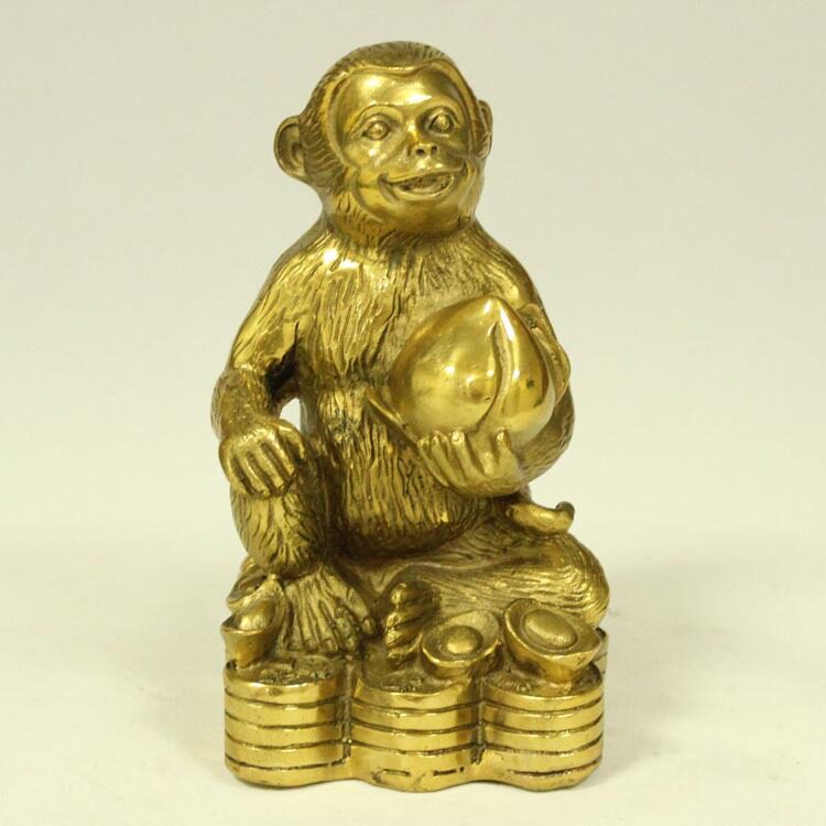铜猴子摆件十二生肖金属工艺品