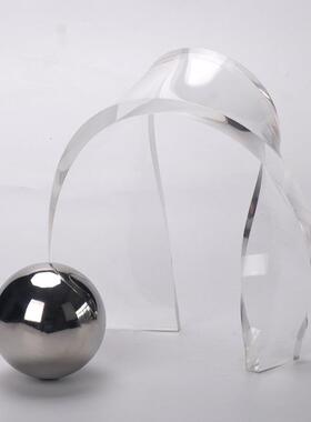 现代简约透明纽带板拱XWC摆电件家居客厅视玄关柜软装饰品样间摆