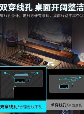 竞桌桌子办公桌多功能型房家间室转角一体用MSTl书卧架电脑电桌