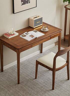现代简约BHE2实木书桌1.米乌金木家用6卧室学习桌1.书房41.办公桌