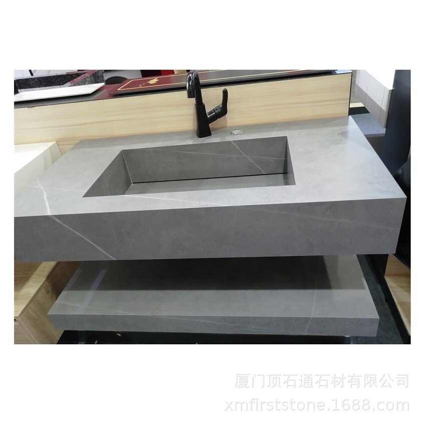轻奢岩石一体盆浴室柜洗脸盆洗手台盆柜组合现代人造大理石洗漱台
