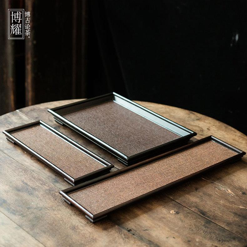 藤编奉茶竹制茶盘托盘竹编干泡台复古功夫茶具托盘老式怀旧小茶托