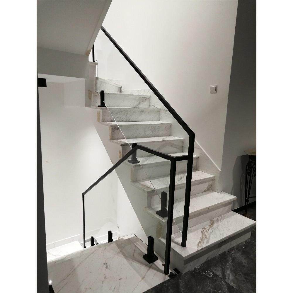 上海楼梯超白玻璃不锈钢实木铝合金扶手简易网红玻璃护栏