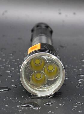 新款12v强光潜水手电筒 防水户外3XHP70大功率专业潜水照明手电
