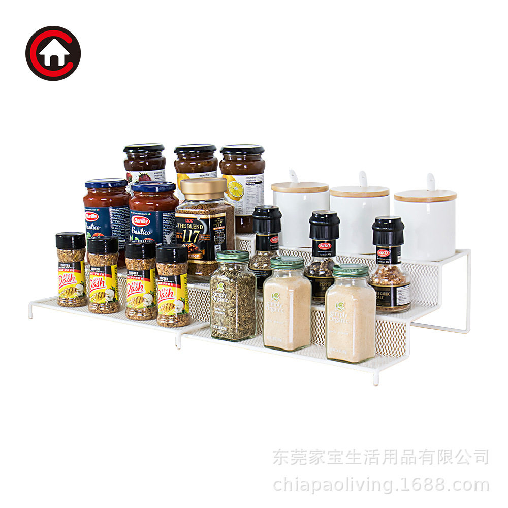厨房台面分层伸缩收纳隔板