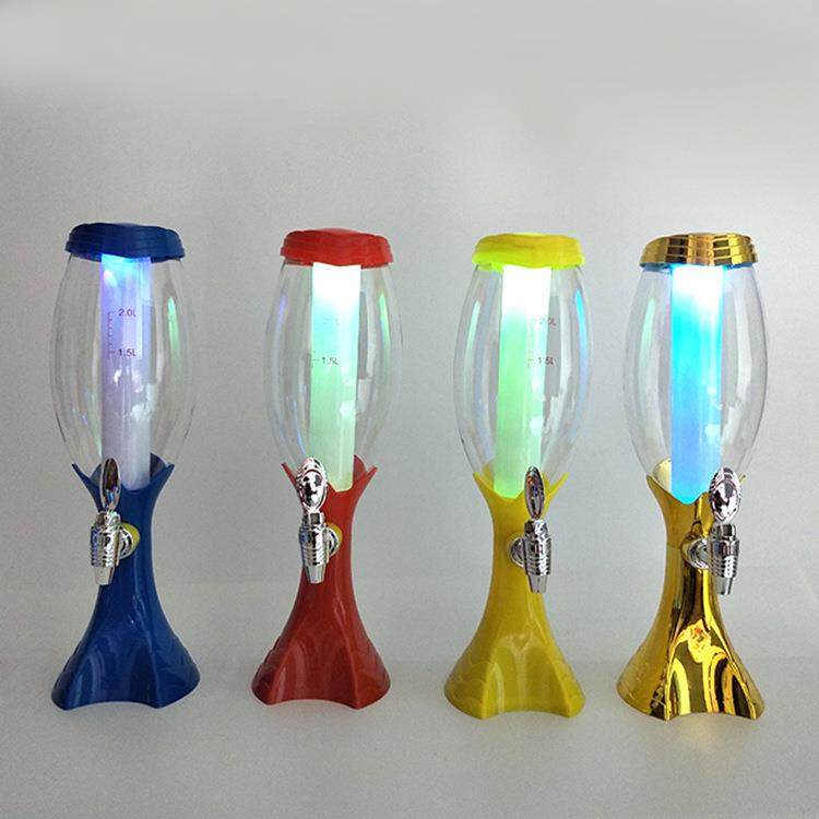 厂家热销新款LED啤酒酒光炮发15L2.L扎啤柱酒炮酒塔酒YIK啤酒塔