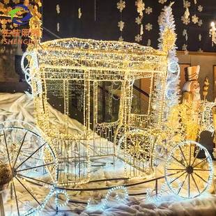 文旅灯光节造型灯LED鹿拉车景观灯圣诞节日商场公园装饰工程灯