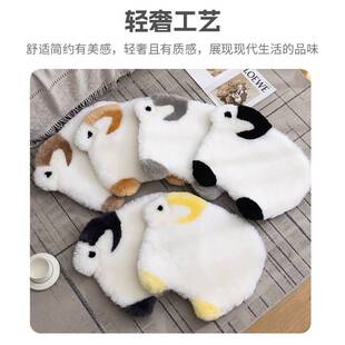 跨境羊毛坐垫抱枕沙发座椅护腰靠垫可爱熊猫背影靠枕沙发家用抱枕