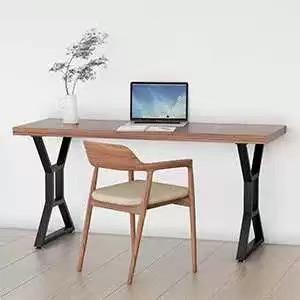 办公桌架铁艺桌书大腿支架餐金茶桌属底座189板桌架铁架烤漆桌子