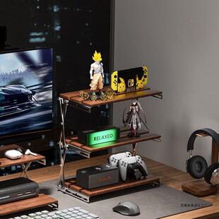 原木营小置物架三露置层可折叠桌面便携式桌子户外野餐pxx63905放