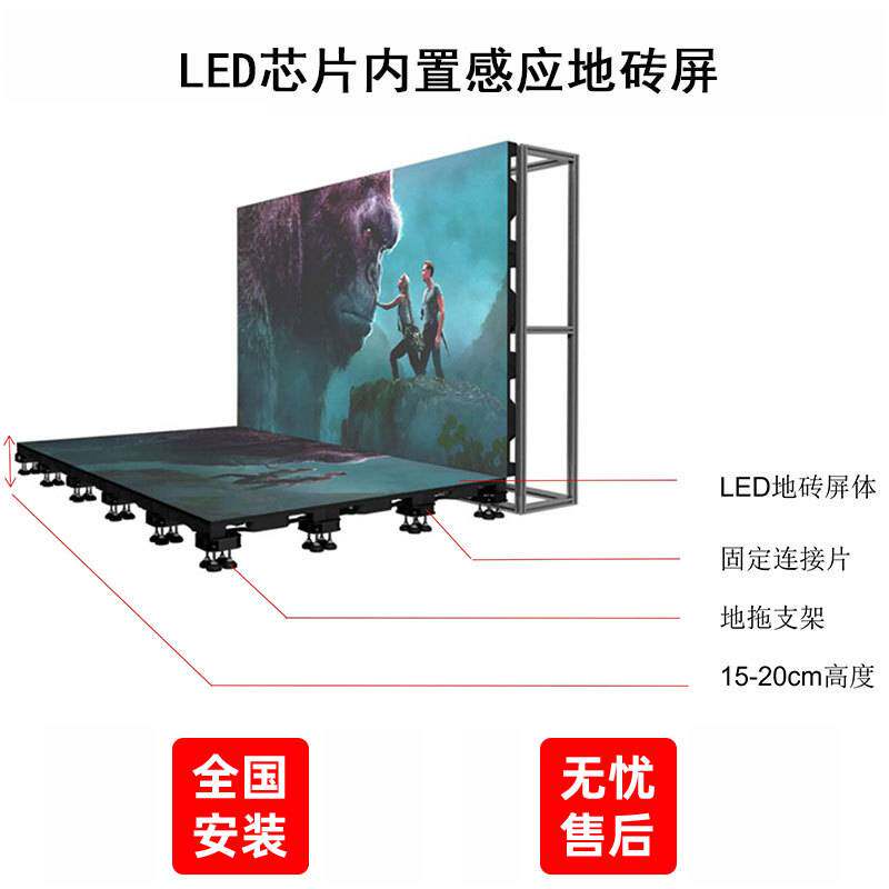 LED互动地砖显示屏打篮球 可呈现各种漂亮视频素材手机电脑操控