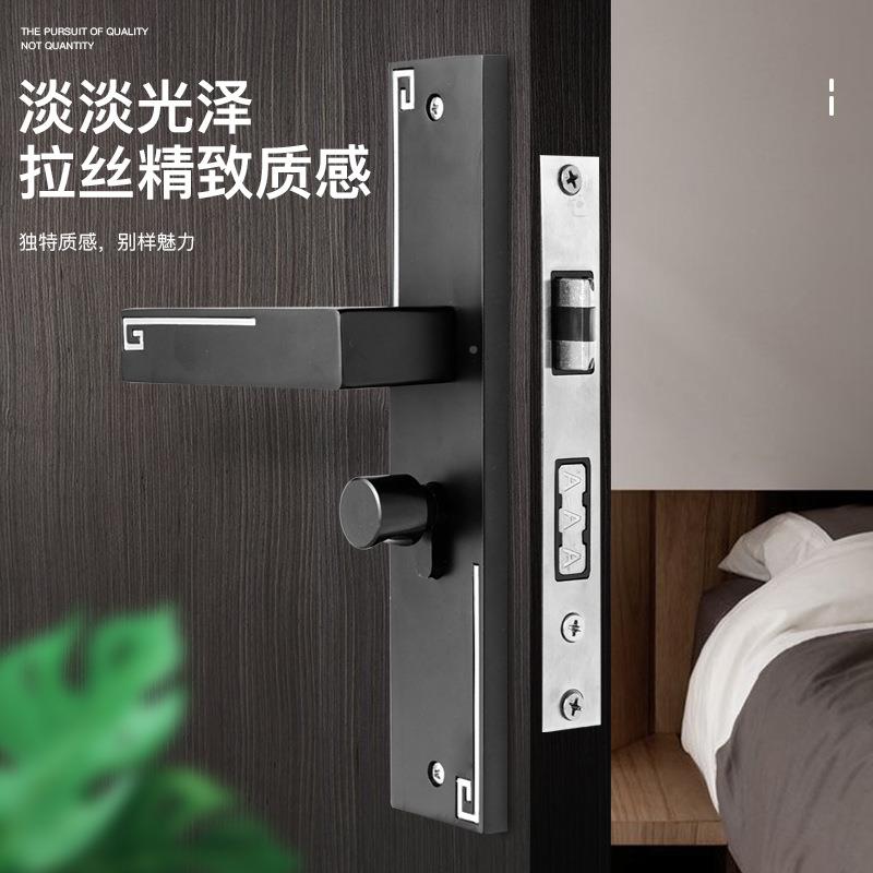 高档通卧室门锁型室内家用用锁房门锁木门锁具门把手老铝合金式执