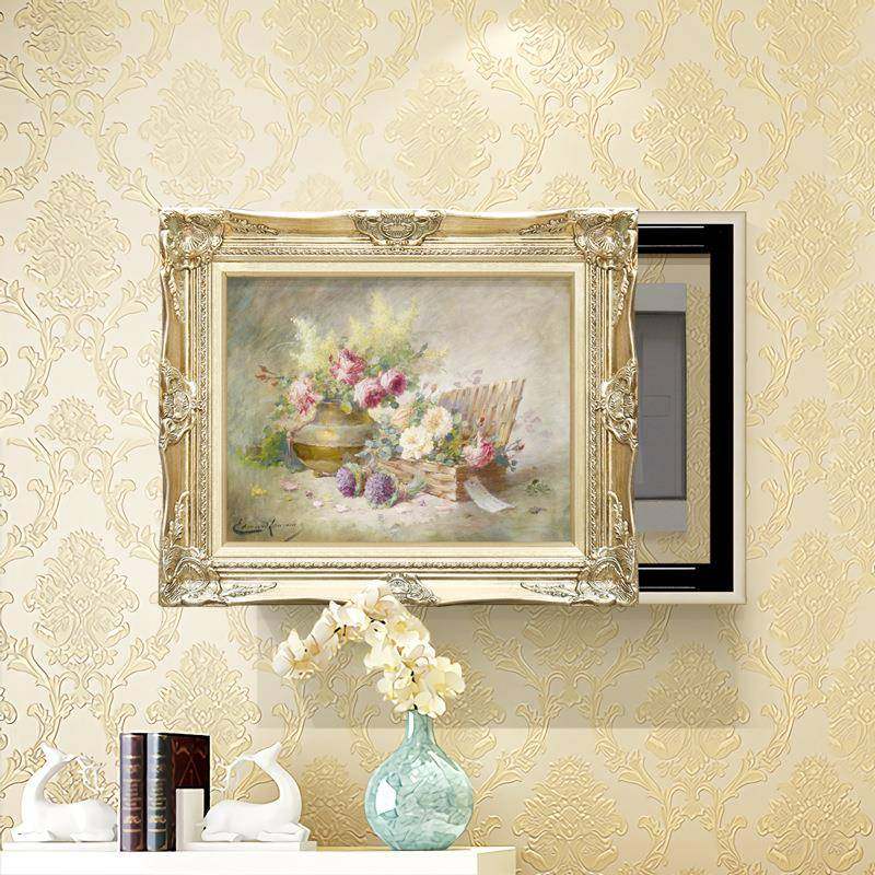 餐厅装挡饰画电挂ASQS-187闸箱电源箱壁画可推拉电箱遮装饰表盒欧