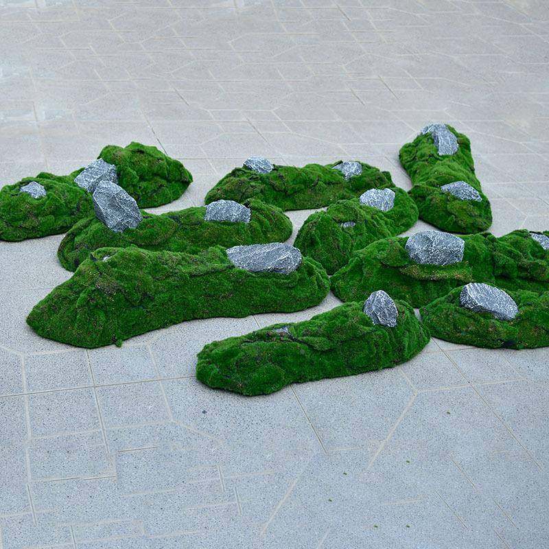 真青苔藓草皮石造头仿景XMO庭院别墅装具饰道摆件尺寸可根据需要