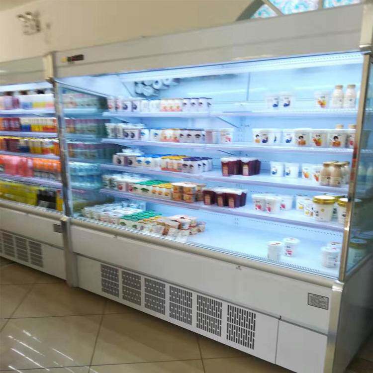 广州水果保鲜柜超市风幕柜一体机水果冰箱制冷柜2米便利店饮料柜