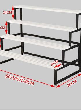 架铁花GQU置物架阳台多肉客厅阶简梯式多层落地户外庭院花盆架艺