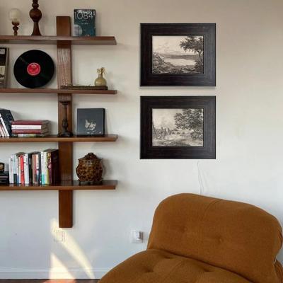 DFU法式中古风黑素描画客厅装画书房白卧室挂小众艺术餐厅玄关壁