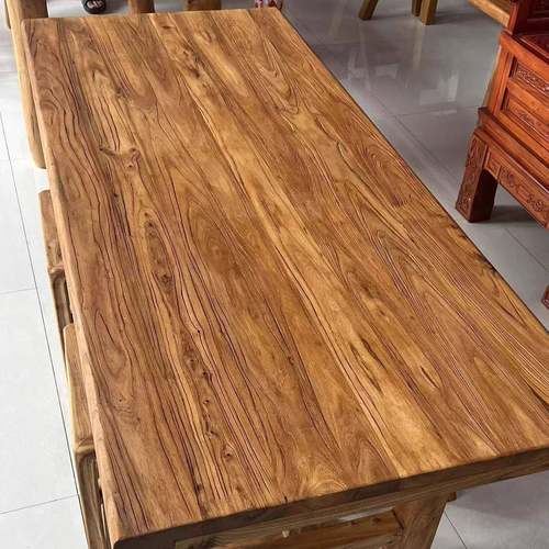 老榆木桌子实木板复古桌民茶台家办公简约用TAV餐桌书桌宿茶台木