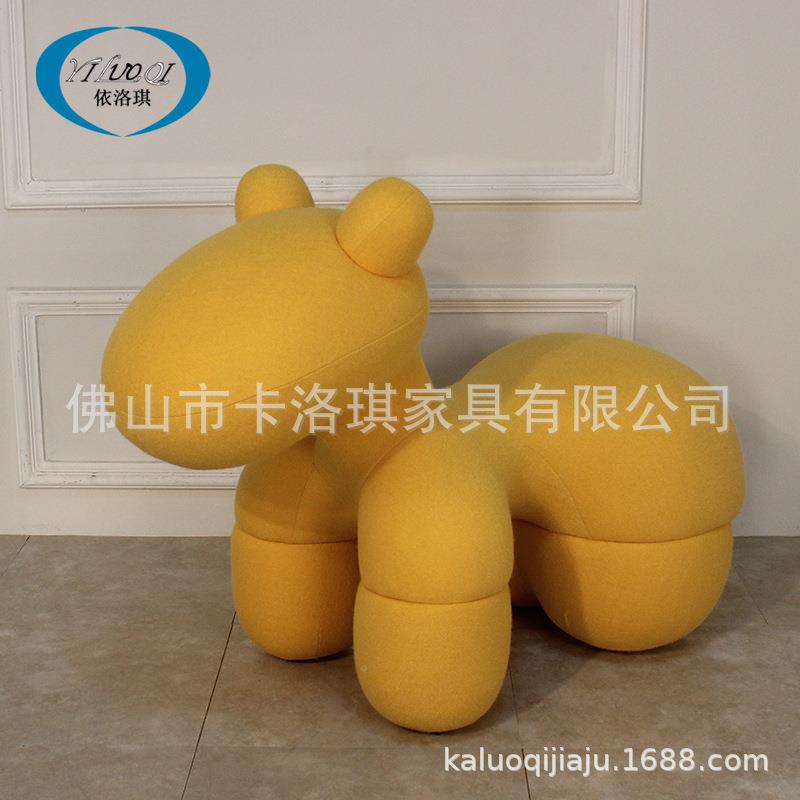 小马椅创意椅子小椅狗发椅玻璃钢儿童休椅闲椅客E526厅沙椅展示椅