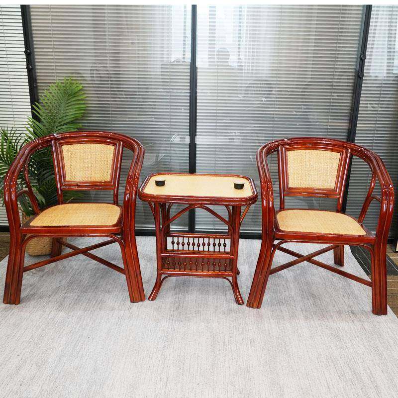 藤椅三件套阳台桌椅组合小桌20230609喝子茶几闲靠椅庭院休椅子背,商业/办公家具,商用藤编家具,淘宝优惠券,粉丝福利购,淘宝优惠卷