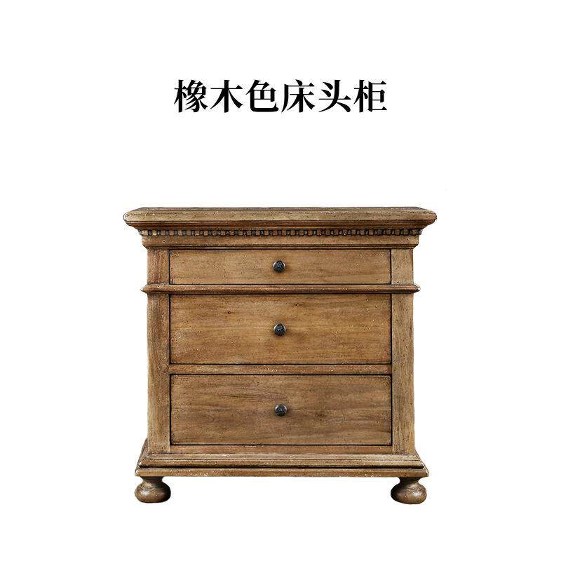 美式轻奢实木床法.式复古黑床橡木简约主卧1.5色米18米公主EYI床