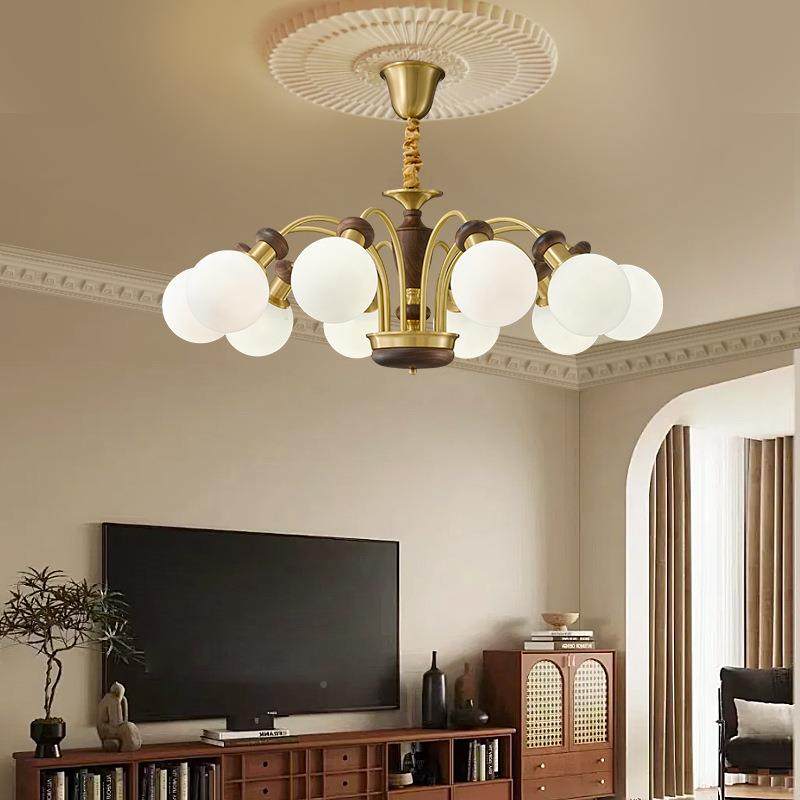 吊木客厅灯全铜美式50复古魔豆灯餐厅卧室法式中古洋黑南胡灯桃灯,家装灯饰光源,智能吊灯,淘宝优惠券,粉丝福利购,淘宝优惠卷