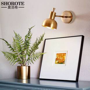 全铜壁灯墙壁挂画灯具led免打镜前灯镜柜专用梳妆台镜灯化妆灯