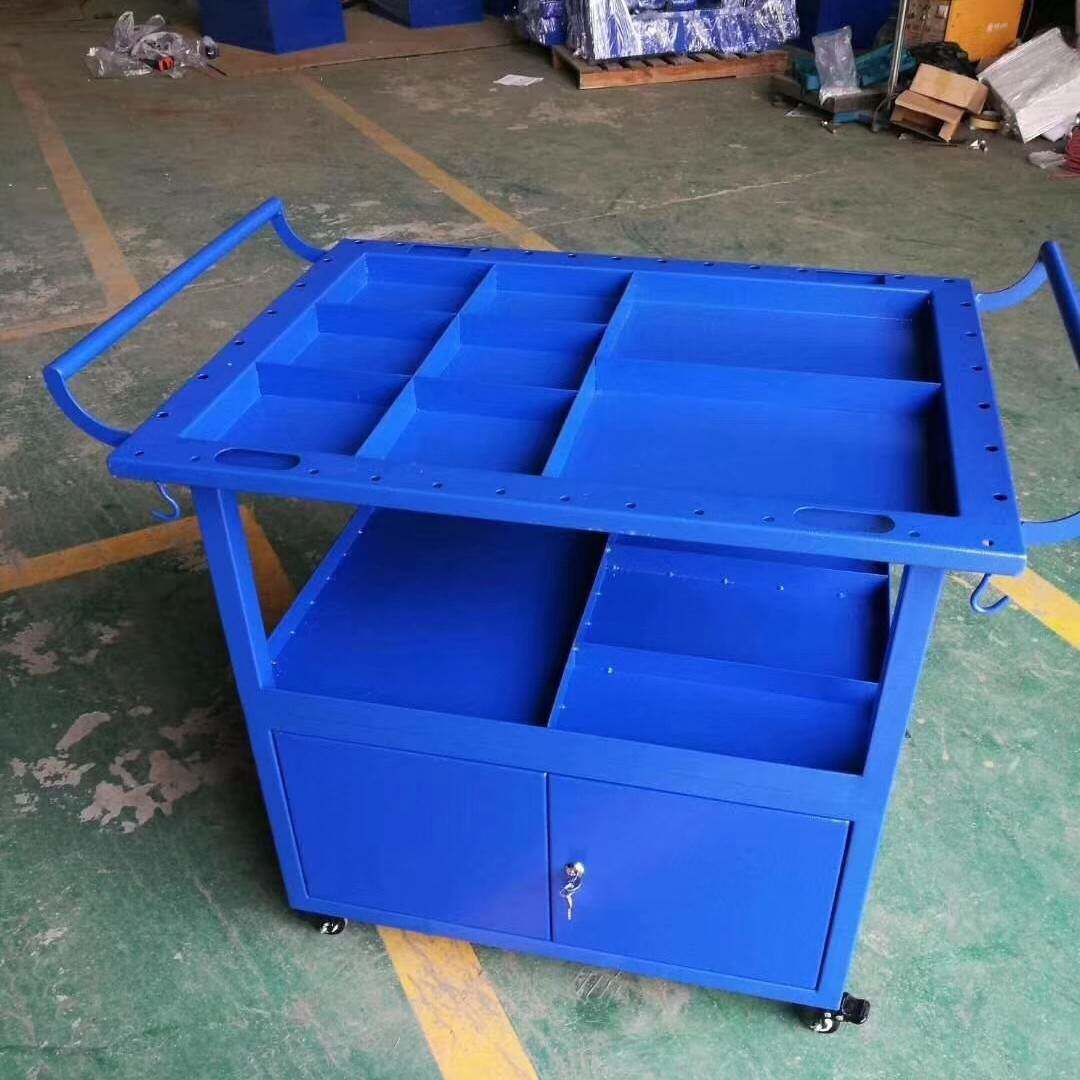 双层汽修配件门窗车间工具车移动维修零件手推车工具置放手推车