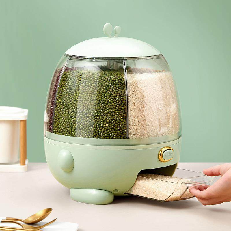 防潮爆款旋转米IOS桶五纳一谷杂粮收盒按压出米透键明可视厨房储,家装主材,米桶,淘宝优惠券,粉丝福利购,淘宝优惠卷
