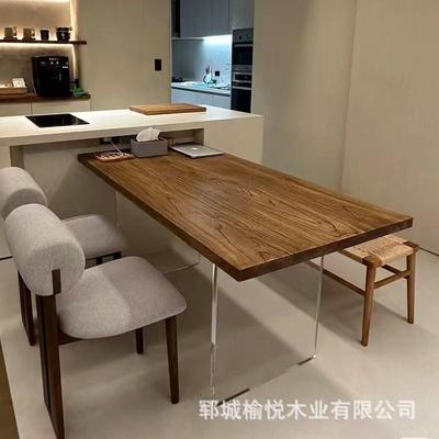 VVI老榆木板原木桌茶大板桌面原整板桌板复古一字飘窗板风木化面