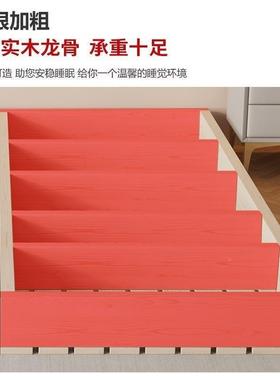 板实TPI木日式榻榻出米落地式租房折床叠架现代双人排骨架卧室木