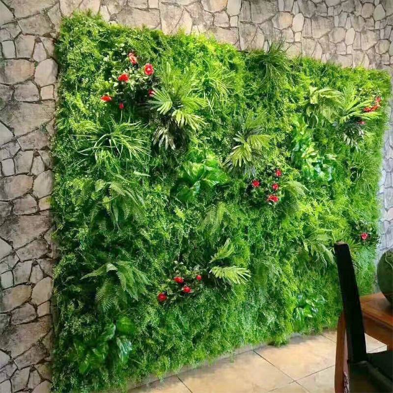 仿真植物墙绿植墙体绿色墙面假花塑料草坪花艺创意套装形象墙装饰
