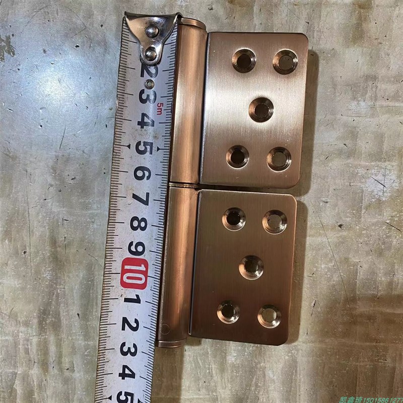 30不锈钢大门脱卸合页5寸玫瑰金色旗型铰链开门大门木铁门铰链