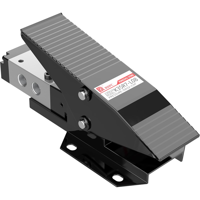 脚踏式气动开关气缸控制门三位五通中封升降机用KR7-8Y中泄