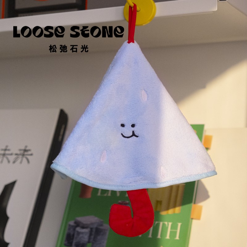 可爱卡通儿童擦手巾小雨伞毛巾浴室卫生间抹布挂式防臭手帕