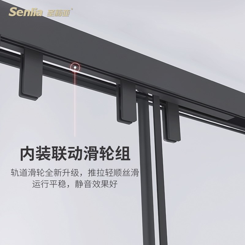 圣莉亚淋浴房一体式家用三联动移门定制淋浴门浴屏浴室隔断玻璃门