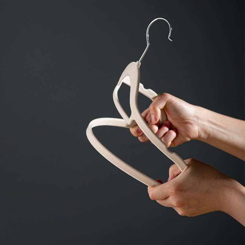 【主播推荐】喜家家晾衣架防滑无痕20支家用衣架子植绒衣架