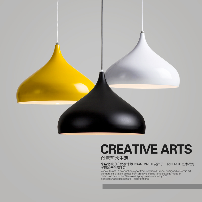 简约创意休闲办公室吊灯快餐店咖啡厅吧台餐厅客厅防刺眼灯罩外壳