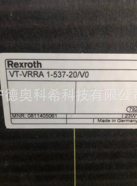 力士乐0811405061 VT-VRRA1-537-20/V0 VT 11118-10 R900211788