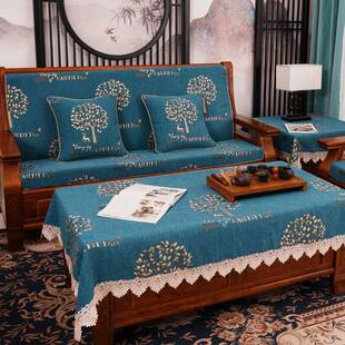 沙发坐垫木沙发垫带靠背质防滑硬垫老式中式实木头靠垫一体