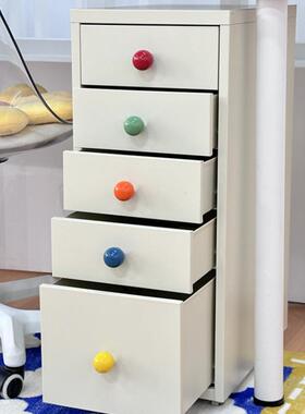 V9N彩色多巴胺把抽屉式夹AWI文缝收纳柜办手公室下置物桌多层储物