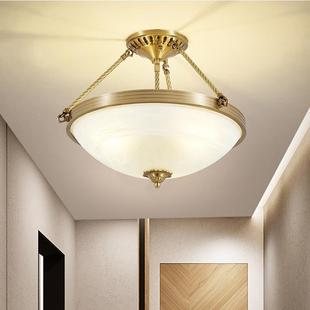 全铜门厅阳灯吸户外过道走廊玄凉关大门超亮半吊灯台RRE亭简约顶