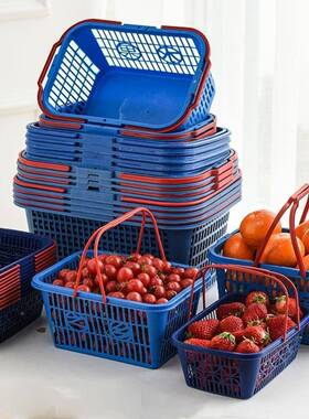 手塑提水果1-篮12斤长方形采ERB摘蓝料筐装桃草莓番茄葡萄桑樱葚