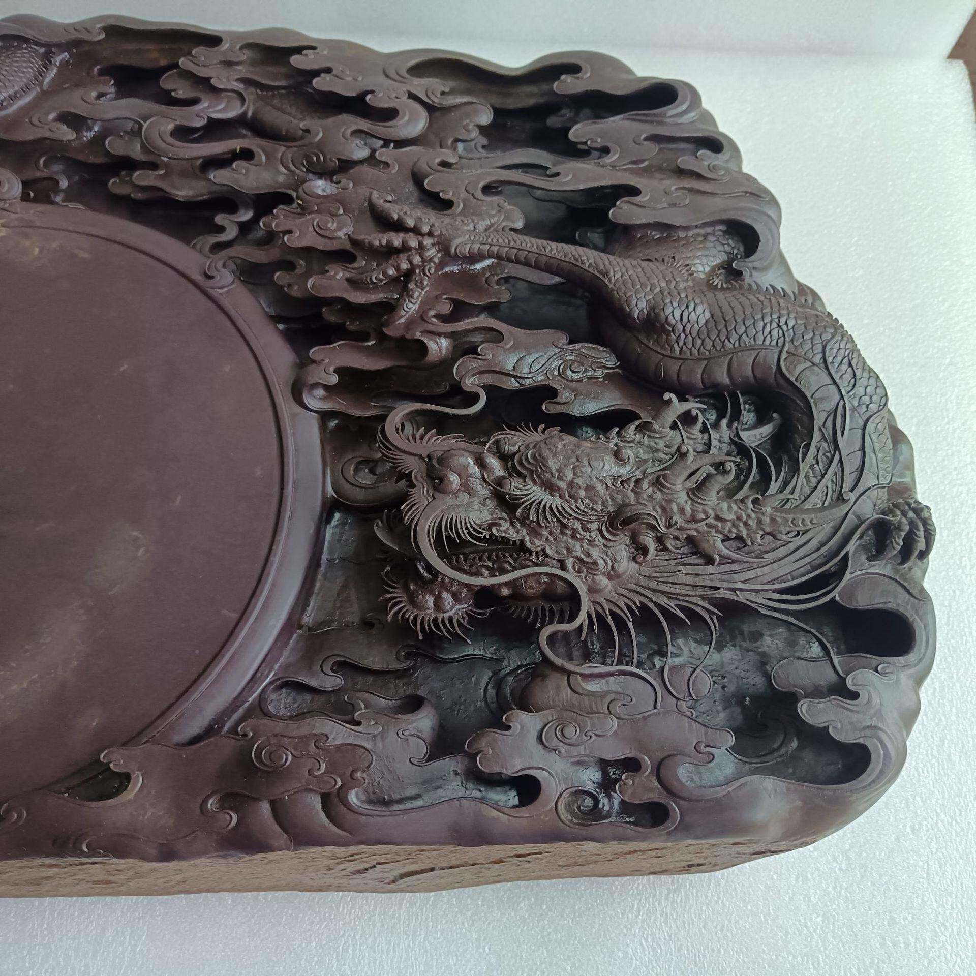 砚砚台天然墨盘摆件文端房雅器原石墨台石质坚实细腻房雅研387文