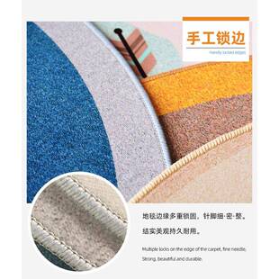 卡卧室椅子房电通脑椅圆形Fh(^lx}b地转毯儿童书椅书桌学习椅地垫