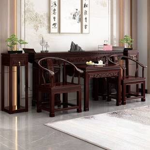 农村中堂六件套实木条案堂屋供桌四件套佛台简约长条桌神台八仙桌