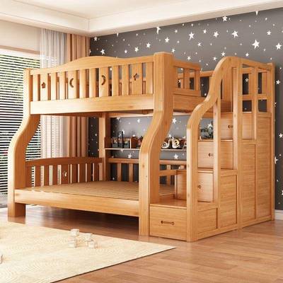 床高床子母上26556下铺床母子床儿双层床实木上低童下床成人两层