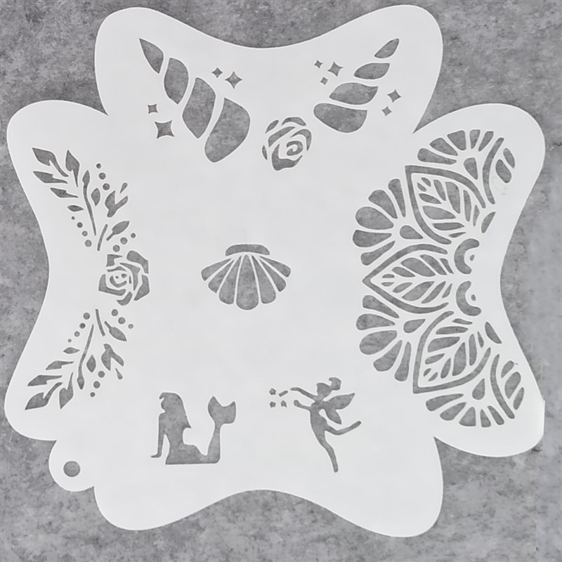 四款镂空模板面部彩绘多种图案随意搭配混搭脸部彩绘模板