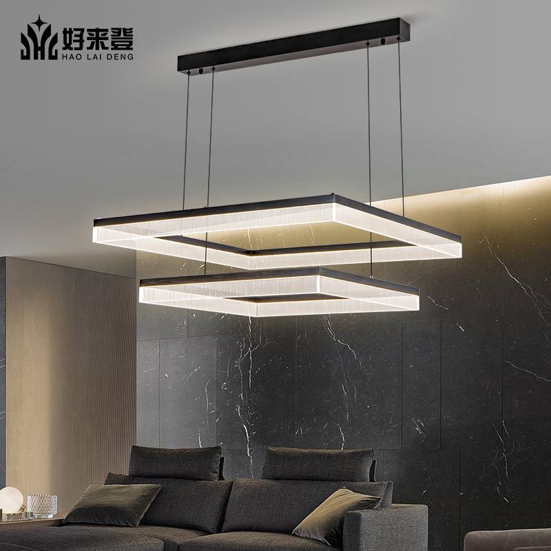 2023款全光谱方形客厅灯led护眼书房卧室灯现代简约高端大气吊灯