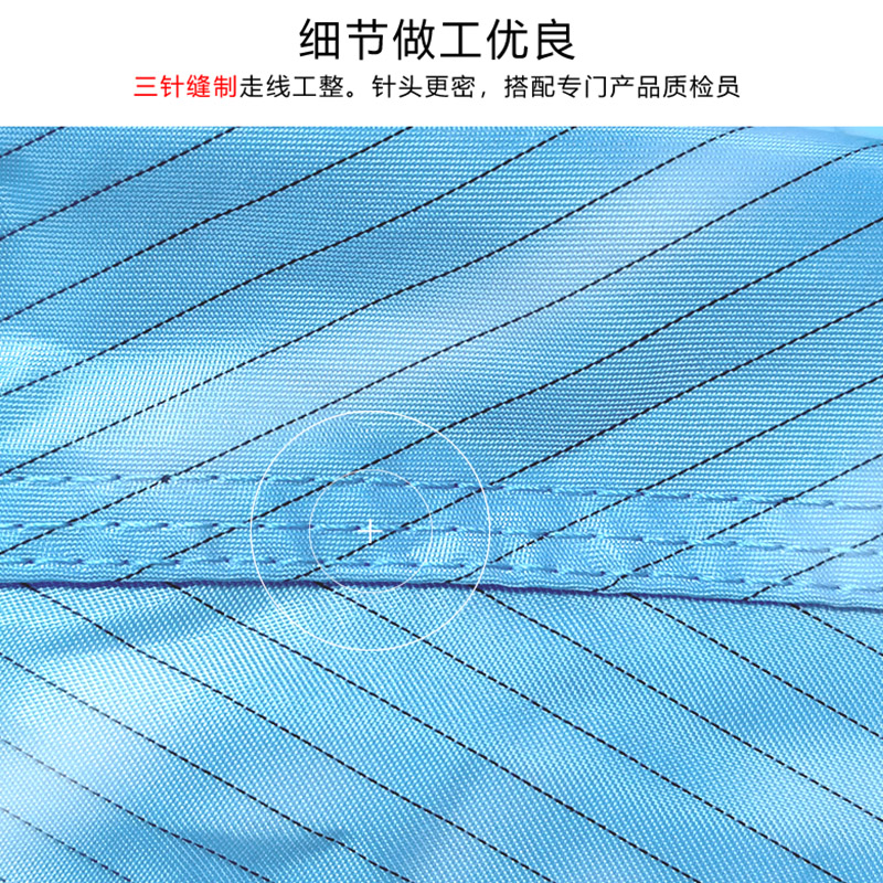 无尘服连身 高品质大牙拉炼防尘服男女喷漆食品洁净防护衣静电衣